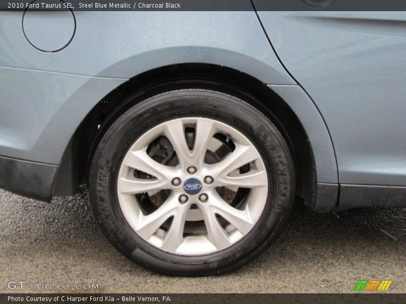 Steel Blue Metallic / Charcoal Black 2010 Ford Taurus SEL
