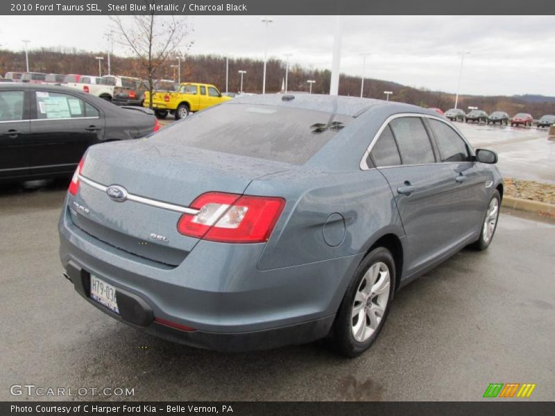 Steel Blue Metallic / Charcoal Black 2010 Ford Taurus SEL