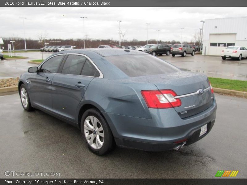 Steel Blue Metallic / Charcoal Black 2010 Ford Taurus SEL