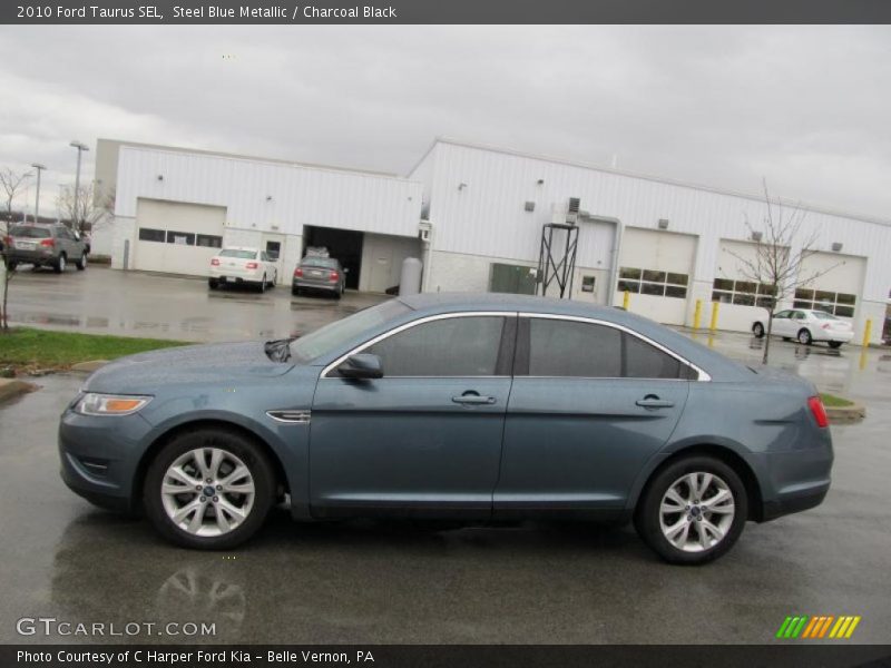 Steel Blue Metallic / Charcoal Black 2010 Ford Taurus SEL