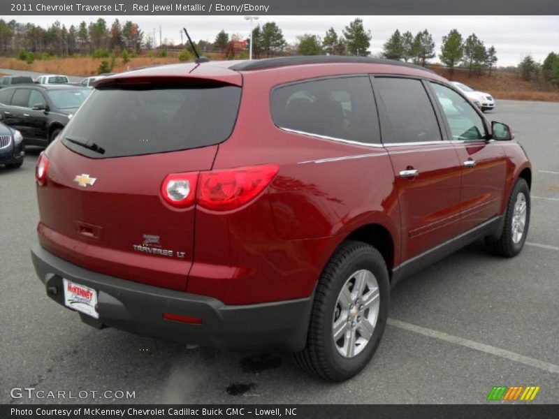 Red Jewel Metallic / Ebony/Ebony 2011 Chevrolet Traverse LT