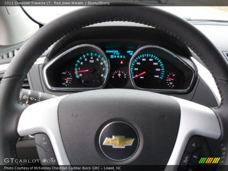 Red Jewel Metallic / Ebony/Ebony 2011 Chevrolet Traverse LT