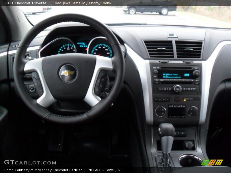 Red Jewel Metallic / Ebony/Ebony 2011 Chevrolet Traverse LT
