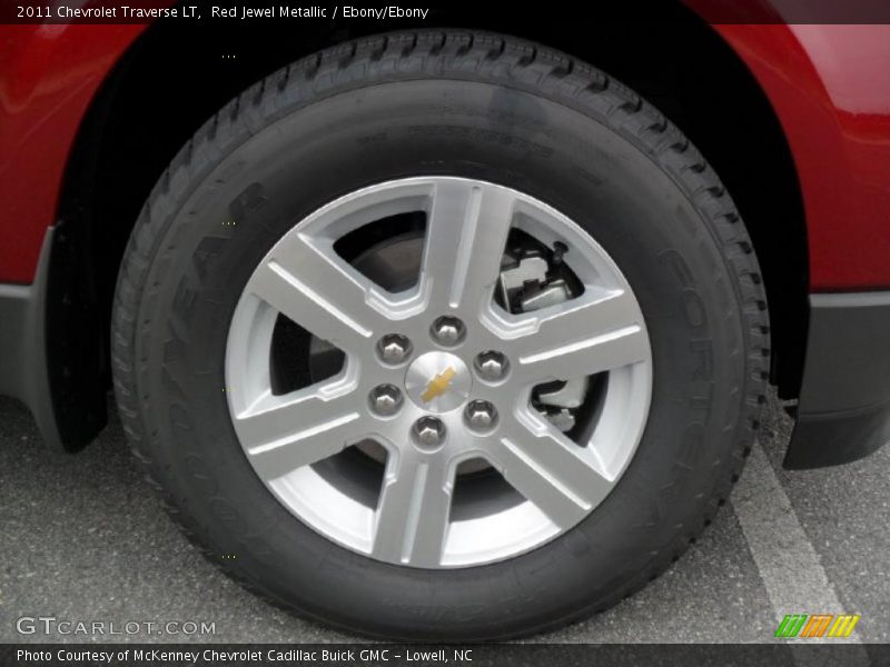 Red Jewel Metallic / Ebony/Ebony 2011 Chevrolet Traverse LT