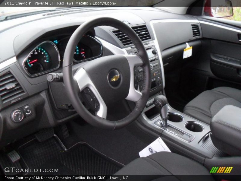 Red Jewel Metallic / Ebony/Ebony 2011 Chevrolet Traverse LT