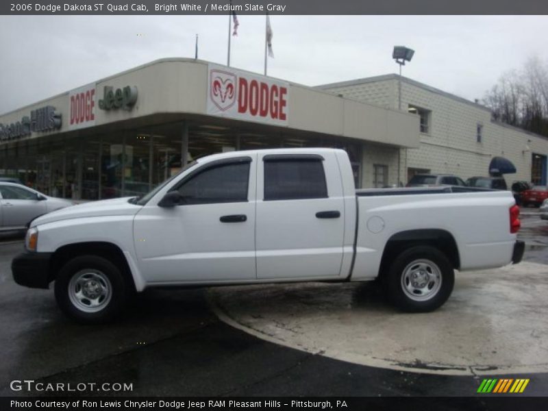 Bright White / Medium Slate Gray 2006 Dodge Dakota ST Quad Cab