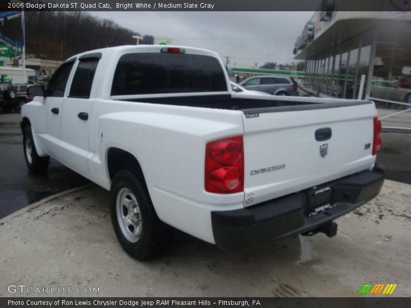 Bright White / Medium Slate Gray 2006 Dodge Dakota ST Quad Cab