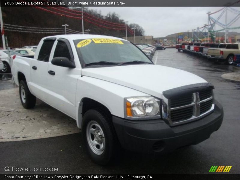 Bright White / Medium Slate Gray 2006 Dodge Dakota ST Quad Cab