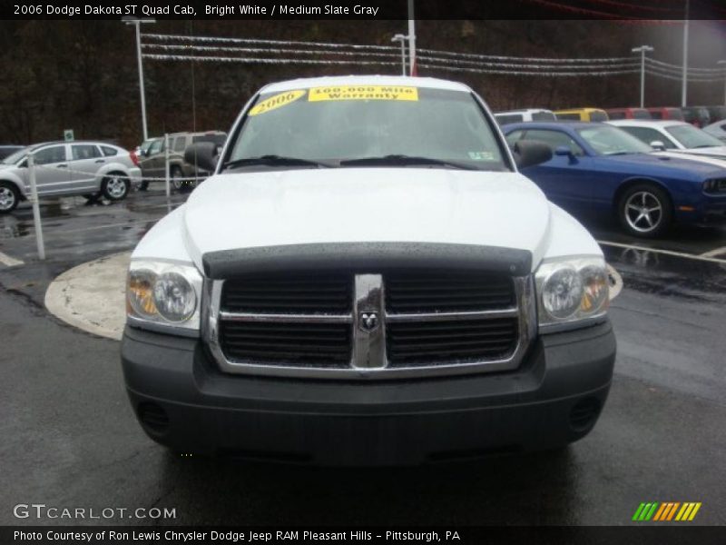 Bright White / Medium Slate Gray 2006 Dodge Dakota ST Quad Cab