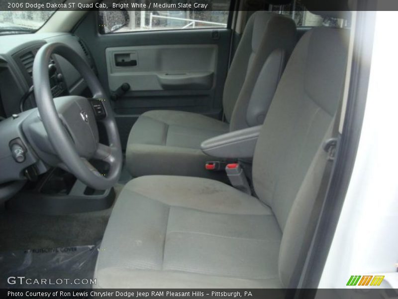 Bright White / Medium Slate Gray 2006 Dodge Dakota ST Quad Cab