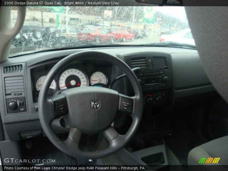 Bright White / Medium Slate Gray 2006 Dodge Dakota ST Quad Cab