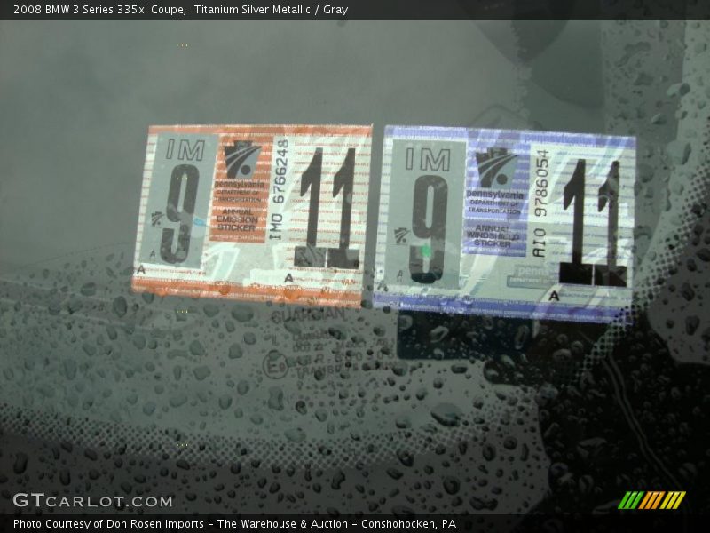 Titanium Silver Metallic / Gray 2008 BMW 3 Series 335xi Coupe