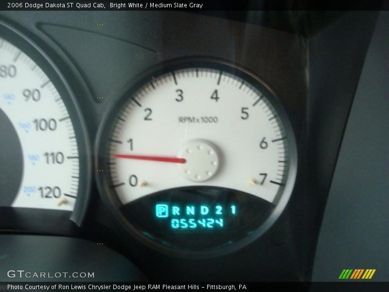 Bright White / Medium Slate Gray 2006 Dodge Dakota ST Quad Cab