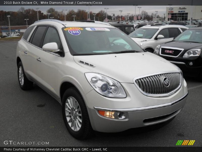 White Diamond Tricoat / Cashmere/Cocoa 2010 Buick Enclave CX