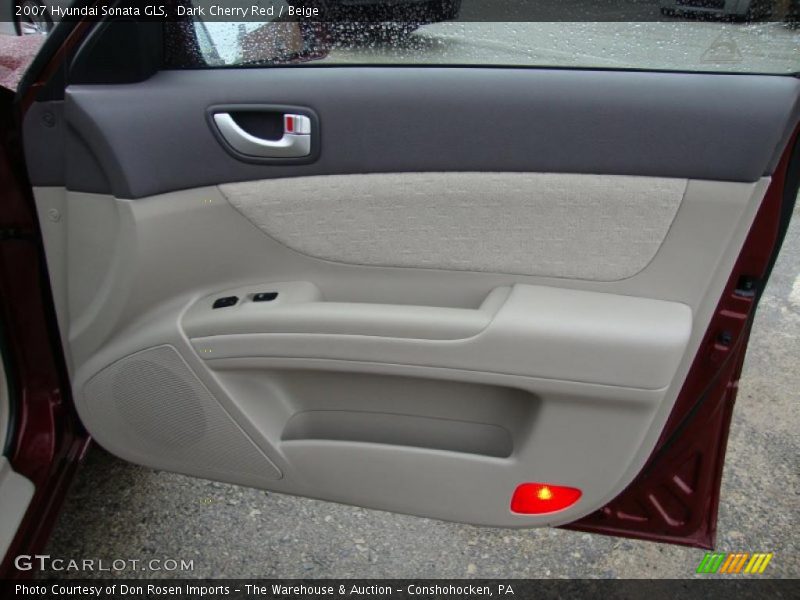 Dark Cherry Red / Beige 2007 Hyundai Sonata GLS