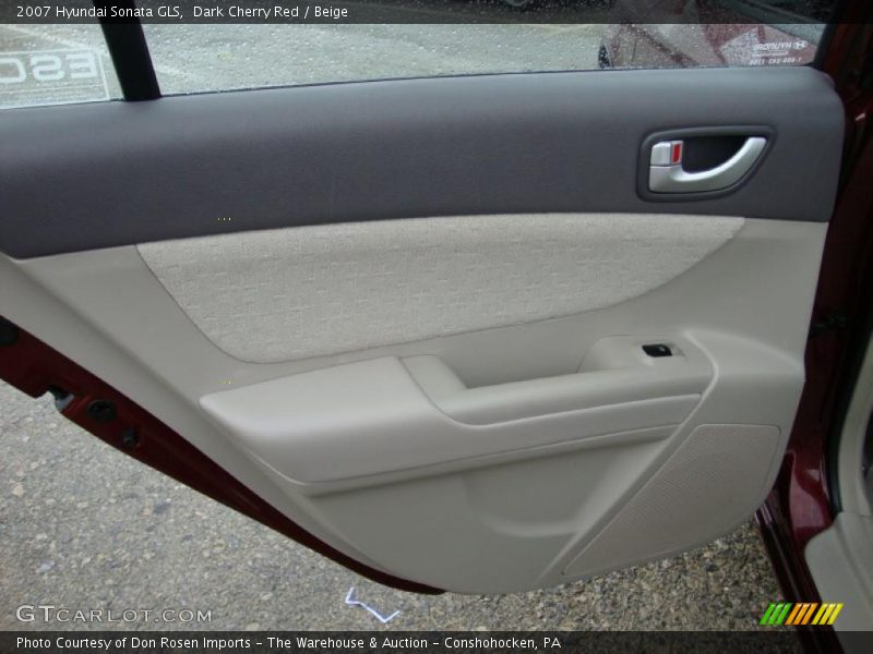 Dark Cherry Red / Beige 2007 Hyundai Sonata GLS