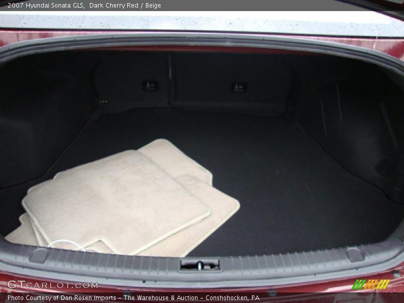 Dark Cherry Red / Beige 2007 Hyundai Sonata GLS