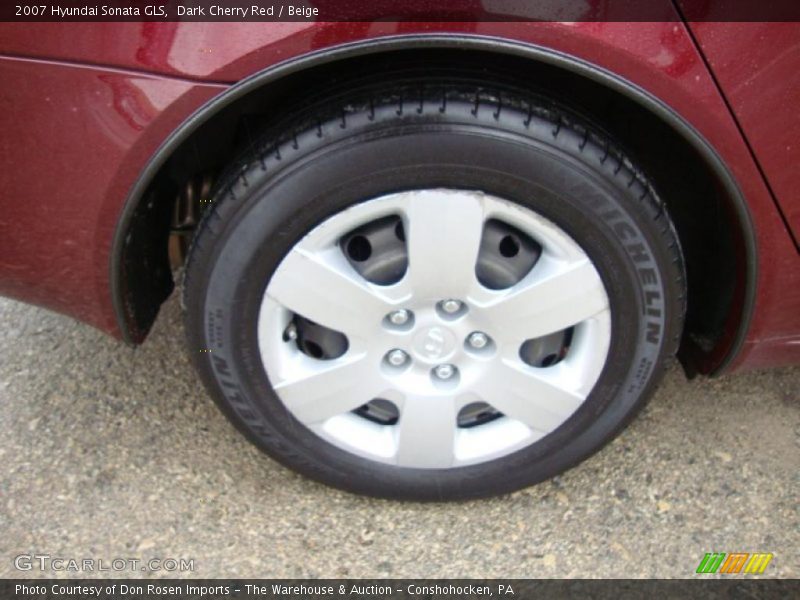 Dark Cherry Red / Beige 2007 Hyundai Sonata GLS
