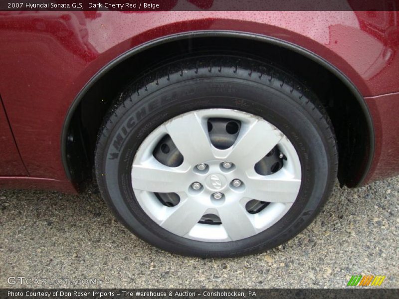 Dark Cherry Red / Beige 2007 Hyundai Sonata GLS