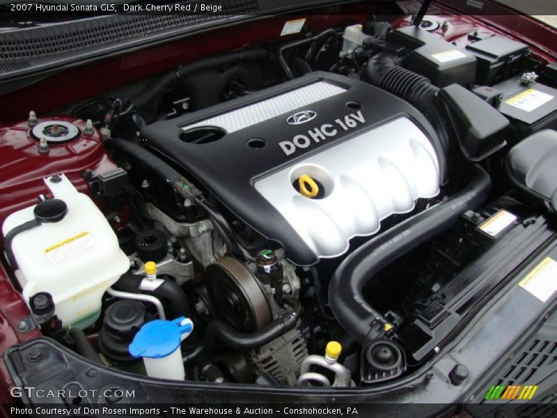 Dark Cherry Red / Beige 2007 Hyundai Sonata GLS