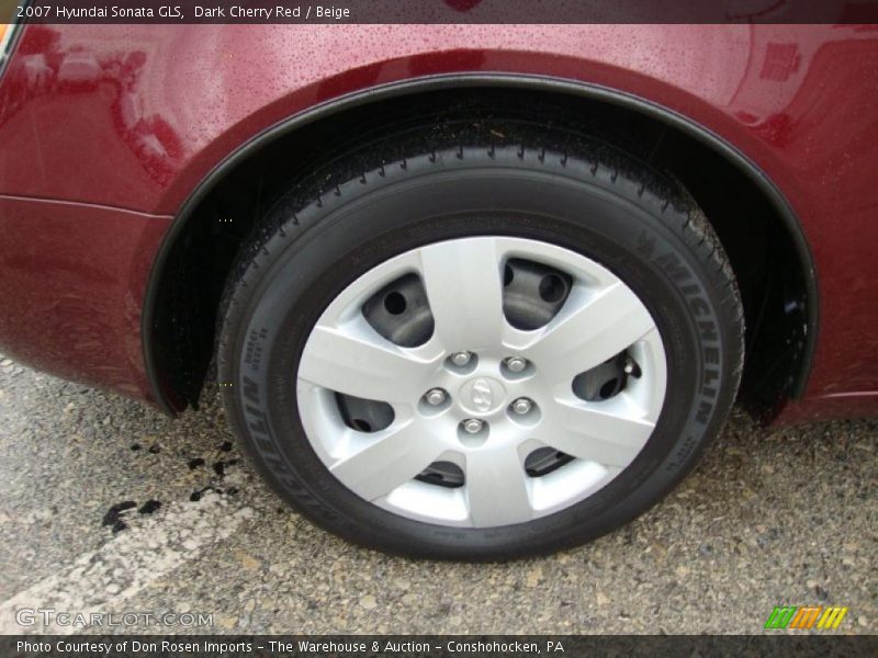 Dark Cherry Red / Beige 2007 Hyundai Sonata GLS