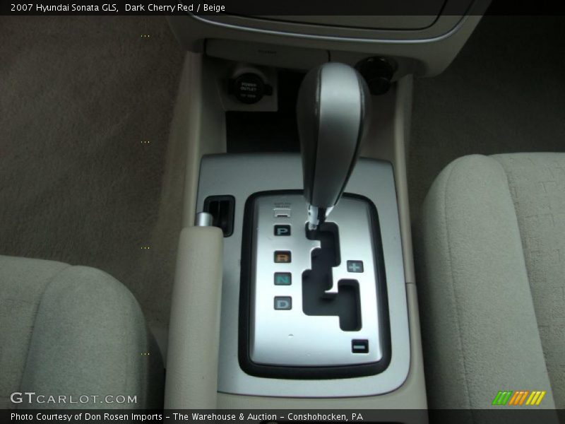 Dark Cherry Red / Beige 2007 Hyundai Sonata GLS