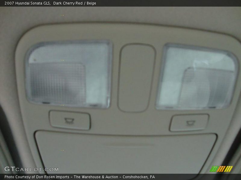 Dark Cherry Red / Beige 2007 Hyundai Sonata GLS