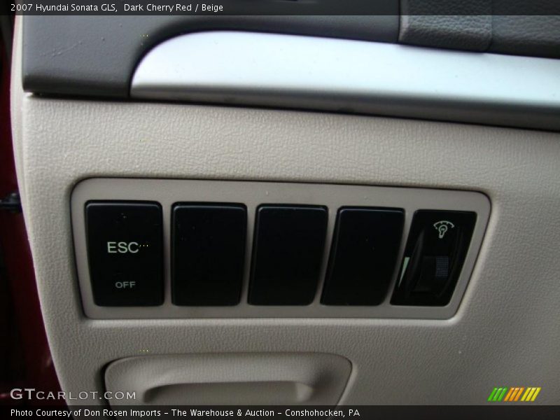 Dark Cherry Red / Beige 2007 Hyundai Sonata GLS