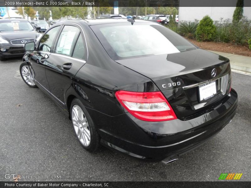 Black / Black 2009 Mercedes-Benz C 300 Sport