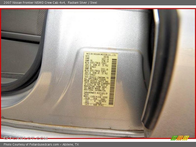 Radiant Silver / Steel 2007 Nissan Frontier NISMO Crew Cab 4x4