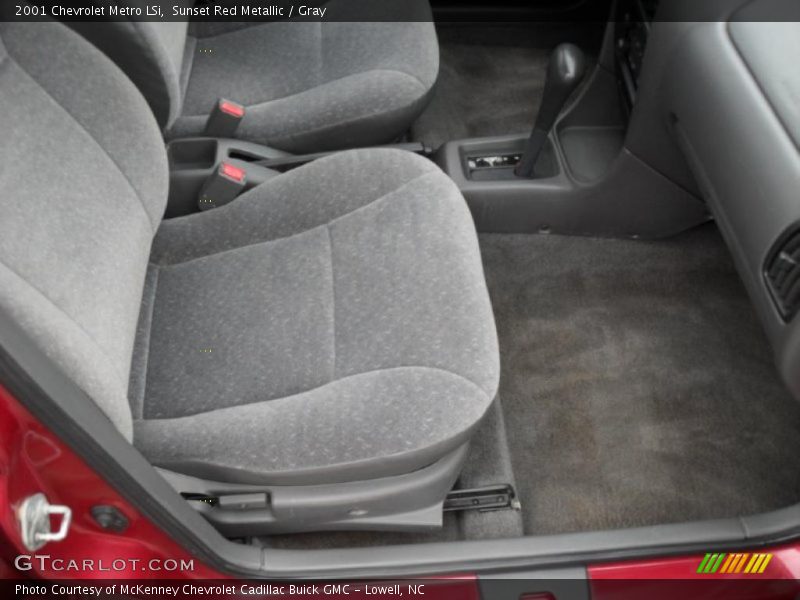 Sunset Red Metallic / Gray 2001 Chevrolet Metro LSi
