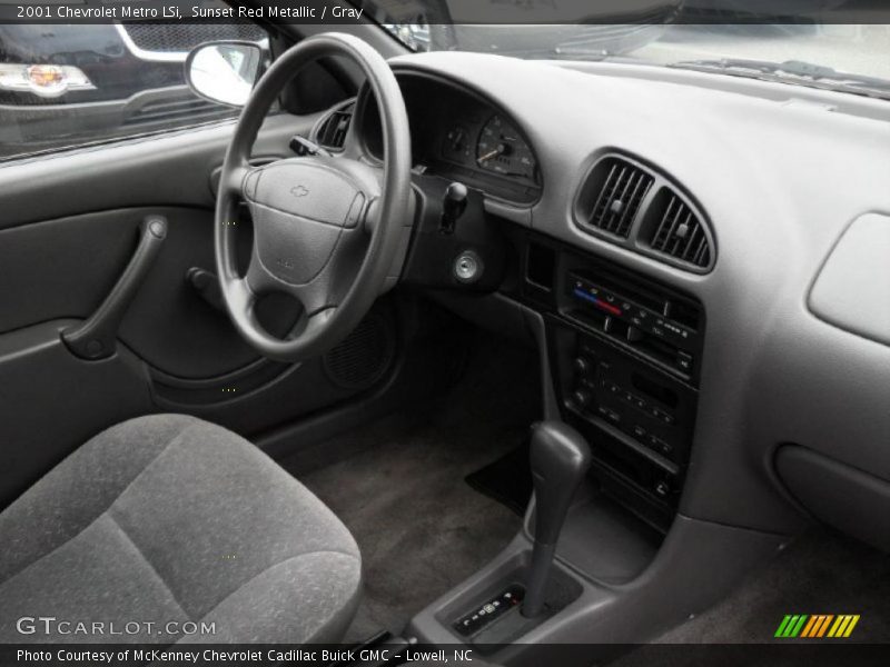 Sunset Red Metallic / Gray 2001 Chevrolet Metro LSi