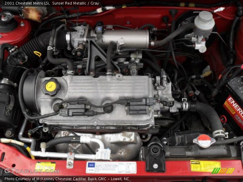  2001 Metro LSi Engine - 1.3 Liter SOHC 16-Valve 4 Cylinder