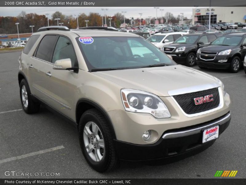 Gold Mist Metallic / Ebony 2008 GMC Acadia SLT