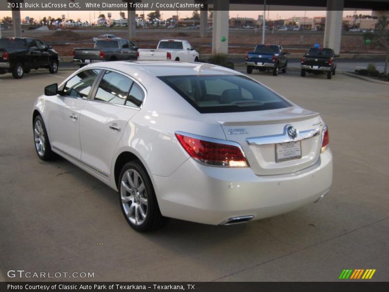 White Diamond Tricoat / Cocoa/Cashmere 2011 Buick LaCrosse CXS