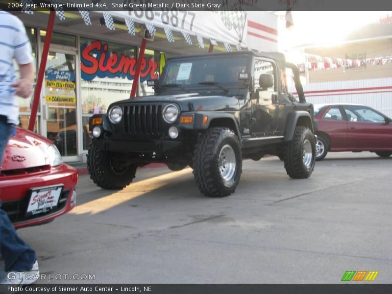Shale Green Metallic / Dark Slate Gray 2004 Jeep Wrangler Unlimited 4x4