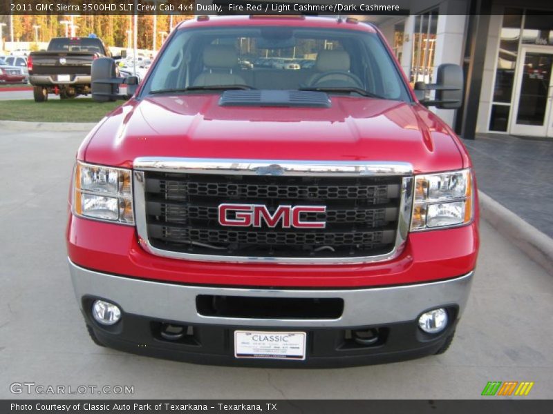 Fire Red / Light Cashmere/Dark Cashmere 2011 GMC Sierra 3500HD SLT Crew Cab 4x4 Dually