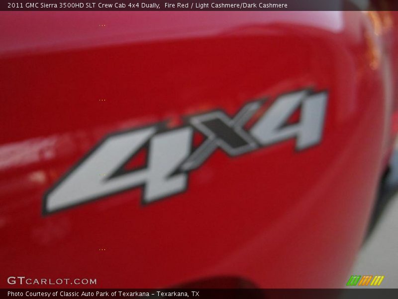 Fire Red / Light Cashmere/Dark Cashmere 2011 GMC Sierra 3500HD SLT Crew Cab 4x4 Dually