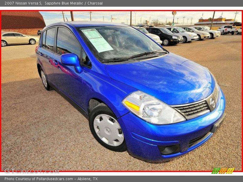 Sapphire Blue Metallic / Charcoal 2007 Nissan Versa S