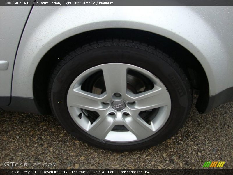 Light Silver Metallic / Platinum 2003 Audi A4 3.0 quattro Sedan