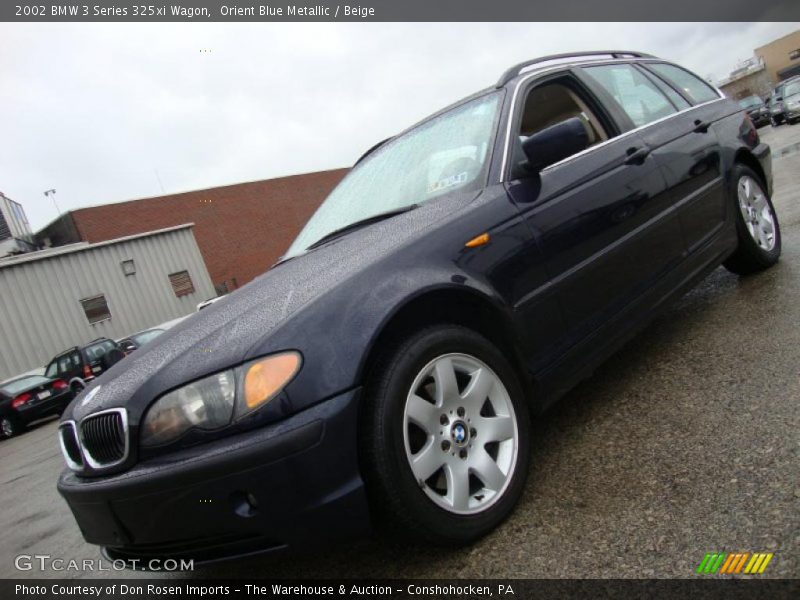 Orient Blue Metallic / Beige 2002 BMW 3 Series 325xi Wagon