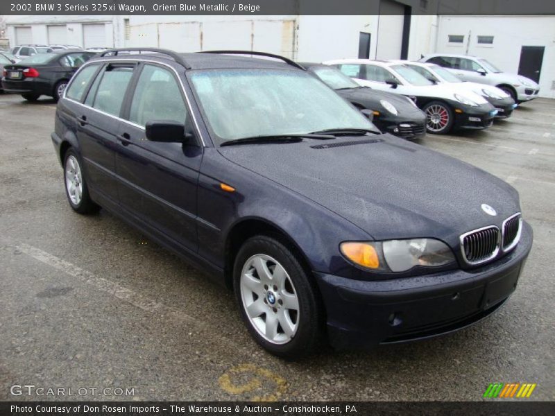 Orient Blue Metallic / Beige 2002 BMW 3 Series 325xi Wagon