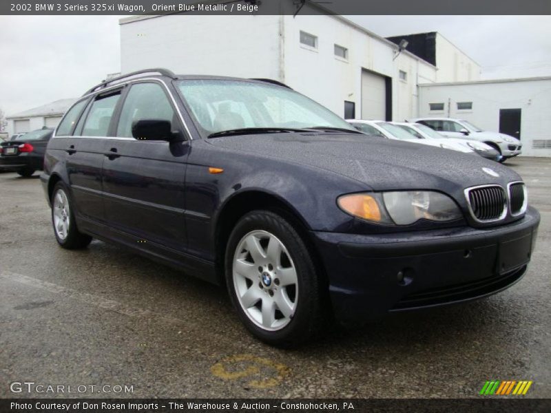 Orient Blue Metallic / Beige 2002 BMW 3 Series 325xi Wagon