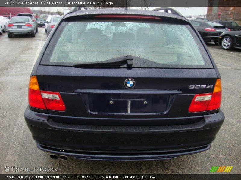 Orient Blue Metallic / Beige 2002 BMW 3 Series 325xi Wagon