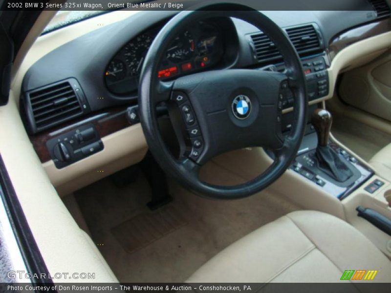 Orient Blue Metallic / Beige 2002 BMW 3 Series 325xi Wagon