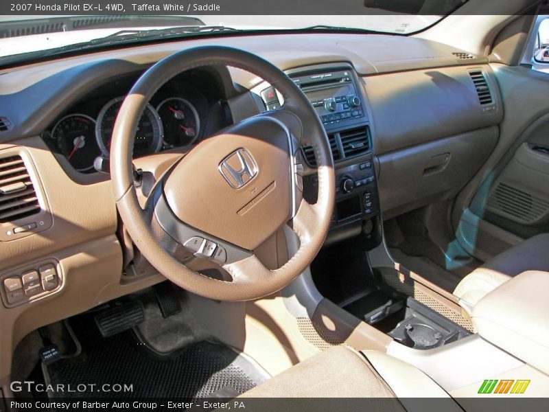 Taffeta White / Saddle 2007 Honda Pilot EX-L 4WD