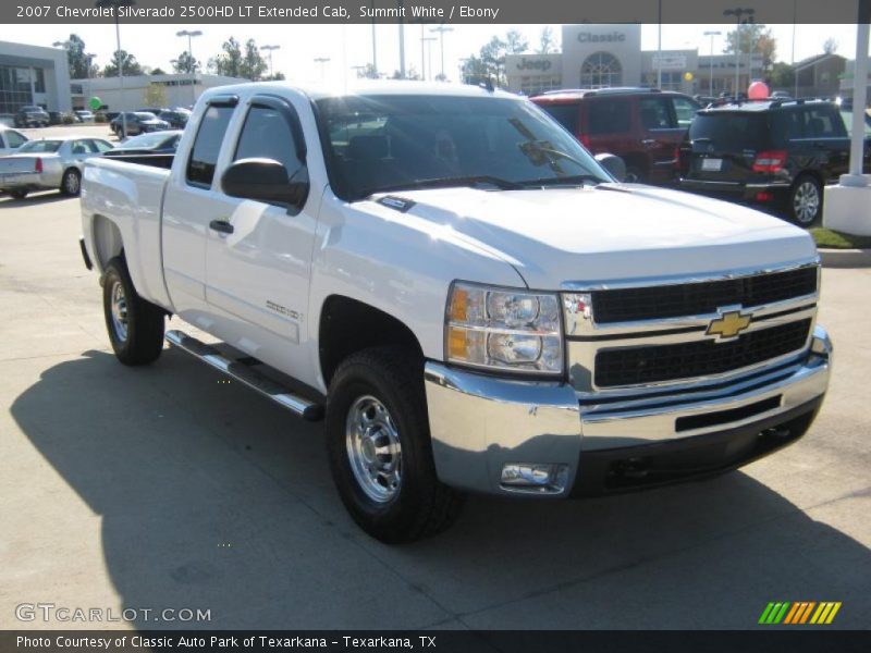 Summit White / Ebony 2007 Chevrolet Silverado 2500HD LT Extended Cab