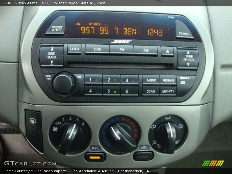 Controls of 2003 Altima 3.5 SE