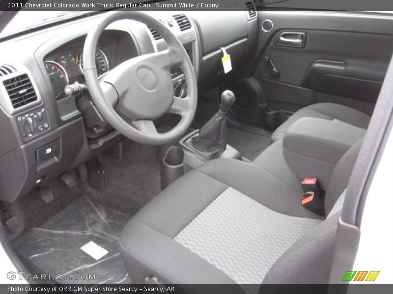 Ebony Interior - 2011 Colorado Work Truck Regular Cab 