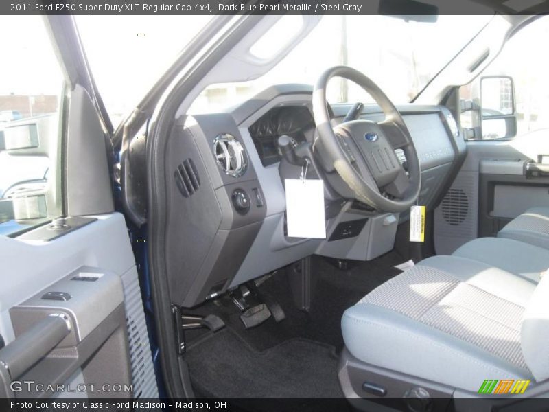 Dark Blue Pearl Metallic / Steel Gray 2011 Ford F250 Super Duty XLT Regular Cab 4x4